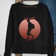 Travelling Shadow In A Red Circle Gift Graphic Design Printed Casual Daily Basic Sweatshirt Gifts for Old Women