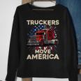 Trucker Truck Driver Trucker American Flag Truck Driver Sweatshirt Gifts for Old Women