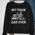 Trucker Trucker Best Truckin Dad Ever Truck Driver Sweatshirt Gifts for Old Women