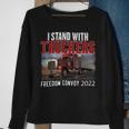 Trucker Trucker Support I Stand With Truckers Freedom Convoy _ Sweatshirt Gifts for Old Women
