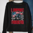 Trucker Trucker Support I Support Truckers Freedom Convoy Sweatshirt Gifts for Old Women