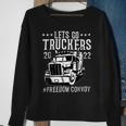 Trucker Trucker Support Lets Go Truckers Freedom Convoy Sweatshirt Gifts for Old Women