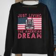 Trucker Woman Trucker Usa Flag For Girl Truck Driver American Truck Sweatshirt Gifts for Old Women