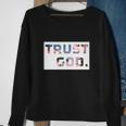 Trust God Period Palm Trees Inspiring Funny Christian Gear Sweatshirt Gifts for Old Women