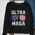 Ultra Maga Sunglasses American Flag Funny Anti Biden Sweatshirt Gifts for Old Women