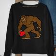 Valentines Day Bigfoot Heart Sasquatch Sweatshirt Gifts for Old Women