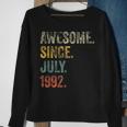 Vintage 1992 30Th Birthday Awesome Since July 1992 Sweatshirt Gifts for Old Women