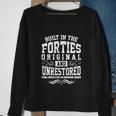 Vintage Classic Funny 80Th Birthday Gift Built In The 40S Forties Sweatshirt Gifts for Old Women