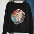 Vintage Retro Skateboarding Astronaut Sweatshirt Gifts for Old Women