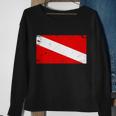 Vintage Scuba Diver Flag Sweatshirt Gifts for Old Women