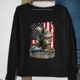 Vintage Us Flag Veteran Thank You Military Boot Memorial Day Funny Gift Sweatshirt Gifts for Old Women