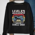 Vintage Video Gamer Birthday Level 53 Unlocked 53Rd Birthday Sweatshirt Gifts for Old Women