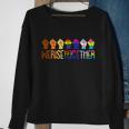 We Rise Together Black Lgbt Raised Fist Pride Equality Sweatshirt Gifts for Old Women