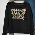 Welcome Back To School Lunch Lady Retro Groovy Sweatshirt Gifts for Old Women