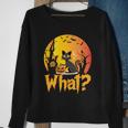 What Cat Pumpkin Halloween Quote Sweatshirt Gifts for Old Women