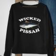 Wicked Pissah Bluefin Tuna Illustration Fishing Angler Gear Gift Sweatshirt Gifts for Old Women