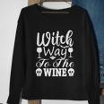 Witch Way To The Wine Halloween Quote V5 Sweatshirt Gifts for Old Women