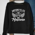 Womens Biker Lifestyle Quotes Motorcycles And Mascara Sweatshirt Gifts for Old Women