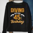 Womens Diving Into My 45Th Birthday Sky Diving Parachute Lover Sweatshirt Gifts for Old Women