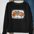 Womens Peace Love Fall Bleached Thanksgiving Fall Sweatshirt Gifts for Old Women