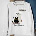 Book Lover Halloween Boooks Ghost Boo And Black Cat Cute Sweatshirt Gifts for Old Women