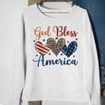 God Bless America Patriotic 4Th Of July American Christians Sweatshirt Gifts for Old Women