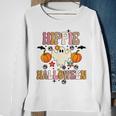 Groovy Hippie Halloween Cute Ghost Halloween Retro Vintage Sweatshirt Gifts for Old Women