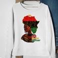 I Am Black History Melanin Pride Africa Map Hair Black Queen V2 Sweatshirt Gifts for Old Women