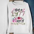 Made In 1977 Floral 45 Year Old 45Th Birthday Gifts Women Sweatshirt Gifts for Old Women