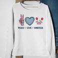 Peace Love America V2 Sweatshirt Gifts for Old Women