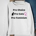 Pro Choice Feminism And Cats Cute Roe V Wade 1973 Sweatshirt Gifts for Old Women