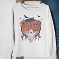 Retro Spook Vibes Boo Ghost Spooky Season Funny Halloween Sweatshirt Gifts for Old Women