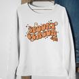 Retro Spooky Season Boo Ghost Floral Spooky Vibes Halloween Sweatshirt Gifts for Old Women