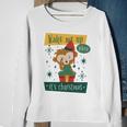 Wake Me Up When Its Christmas Monkey Cute Graphic Design Printed Casual Daily Basic Sweatshirt Gifts for Old Women