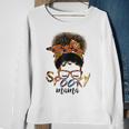 Womens Spooky Mama Funny Halloween Day For Mom Sweatshirt Gifts for Old Women