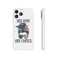 Her Body Her Choice Messy Bun Us Flag Feminist Pro Choice Phonecase iPhone