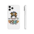 One Spooky Mama For Halloween Messy Bun Mom Monster Bleached V4 Phonecase iPhone