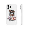 Spooky Mama Skull Halloween Womens Messy Bun Witch Phonecase iPhone