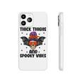 Thick Thights And Spooky Vibes Halloween Messy Bun Hair Phonecase iPhone