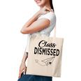 Class Dismissed Paper Airplane Last Day Of School Teachers Tote Bag