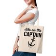 Dibs On The Captain Retro Anchor Funny Captain Wife Tote Bag