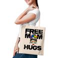 Free Mom Hugs Messy Bun Rainbow Flag Gay Lgbt Pride Equality Tote Bag