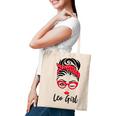 Leo Girl Messy Bun Leopard Bandana July Zodiac Sign Birthday Tote Bag