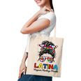 N Girl Women Messy Bun Latina Hispanic Heritage Month Tote Bag
