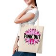 Pink Out Breast Cancer Awareness Sunflower Pink Tote Bag