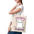 Too Cute To Spook Lovely Ghost Girl Halloween Tote Bag