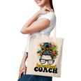 Womens Back To School Instructional Coach Messy Bun Teaching Squad Tote Bag