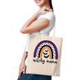 Womens Halloween Rainbow Witchy Mama Ghost Mom Costume Momster Tote Bag