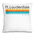 Vintage Ft Lauderdale Florida Fl Retro Design  Pillow