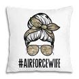 Air Force Wife Messy Bun Sunglasses Military Wife Pillow